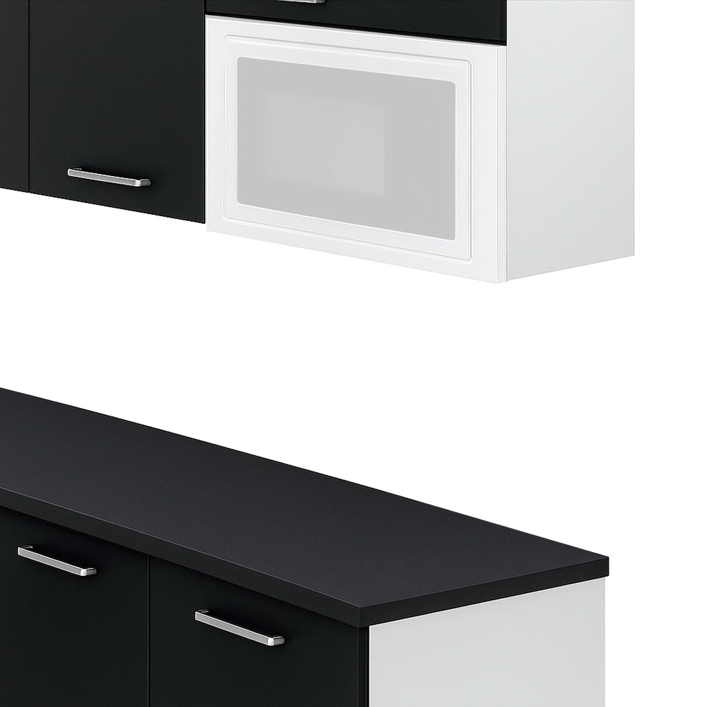 Cocina Modular Esquinera en Forma de L, Antracita