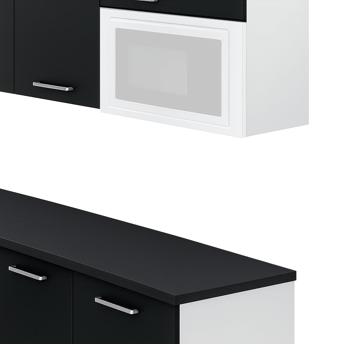 Cocina Modular Esquinera en Forma de L, Antracita