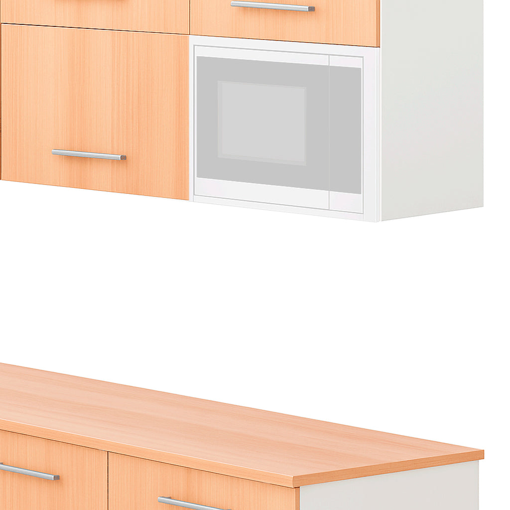 Cocina Modular Esquinera en Forma de L, Roble