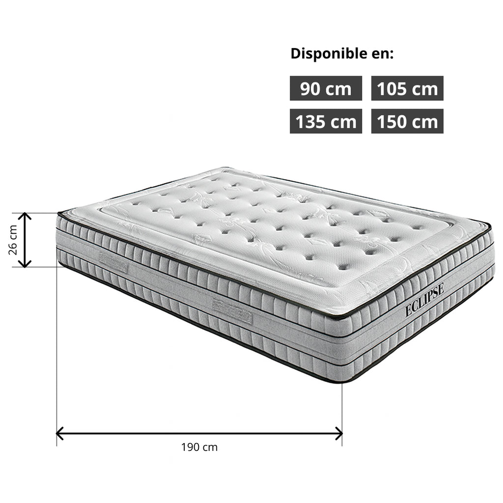Colchón Viscoelástico Eclipse de Muelles Ensacados