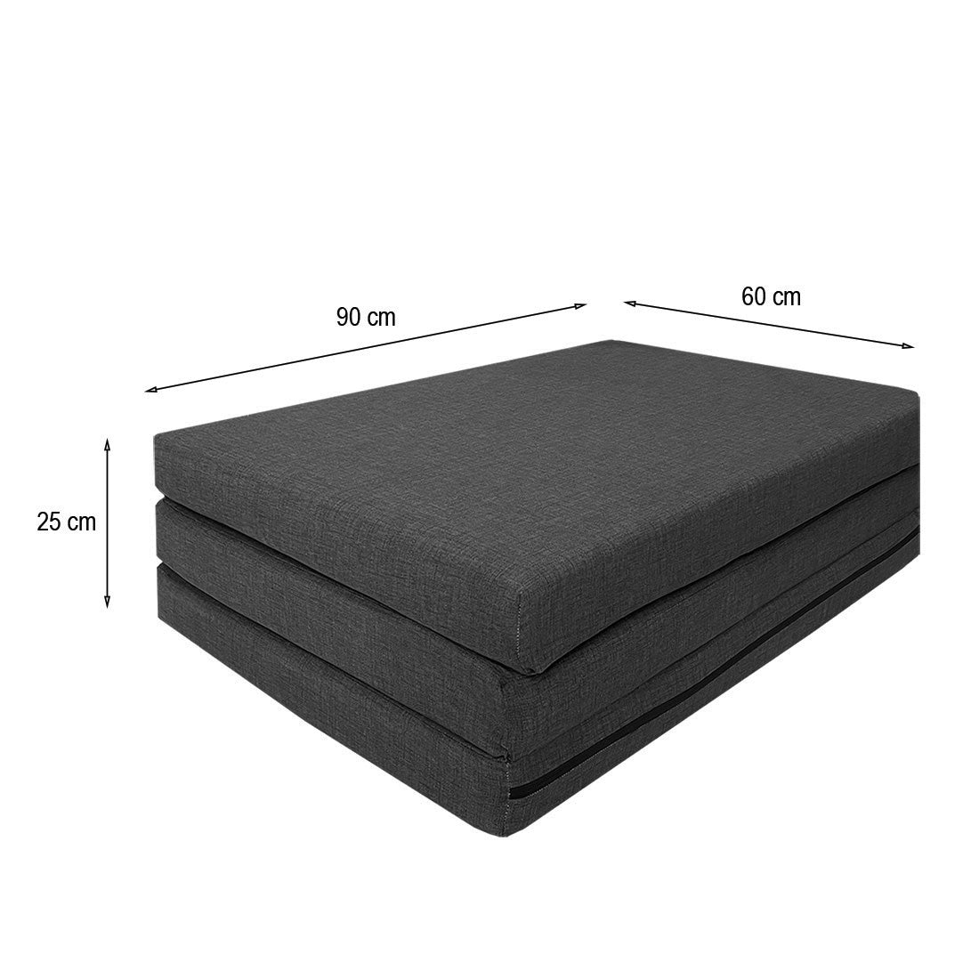 Colchón Plegable Gris 180x90x8 cm