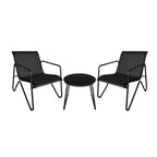 Conjunto Jardín Negro con 2 Sillas y Mesa