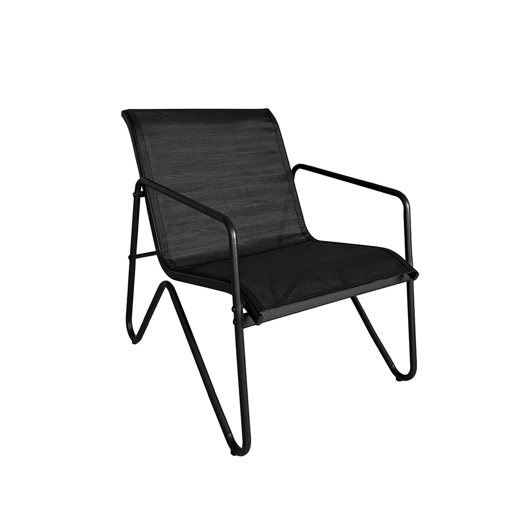 Conjunto Jardín Negro con 2 Sillas y Mesa