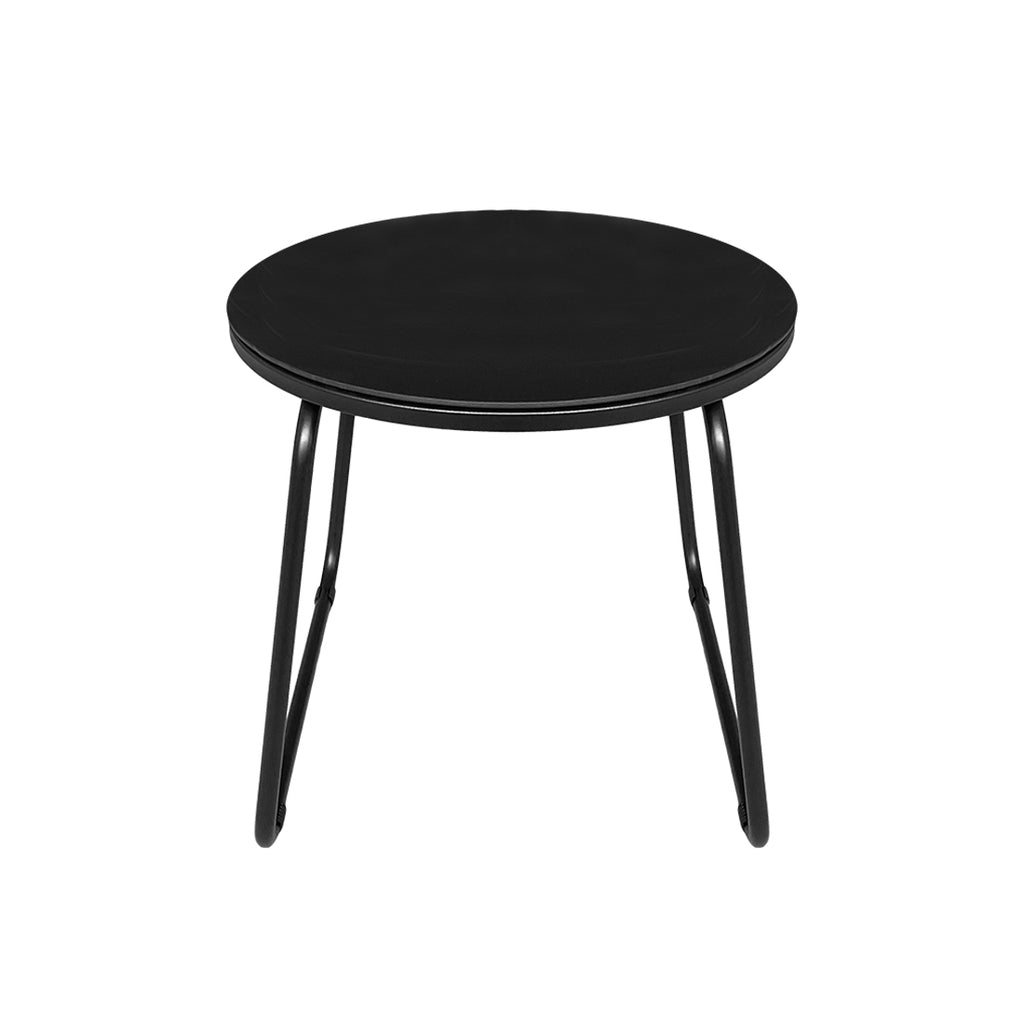 Conjunto Jardín Negro con 2 Sillas y Mesa