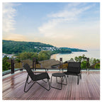 Conjunto Jardín Negro con 2 Sillas y Mesa