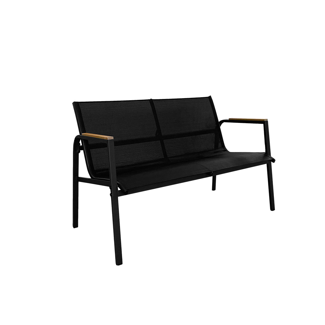 Conjunto de Jardín con 2 Sillas, Sofá y Mesa de Acero