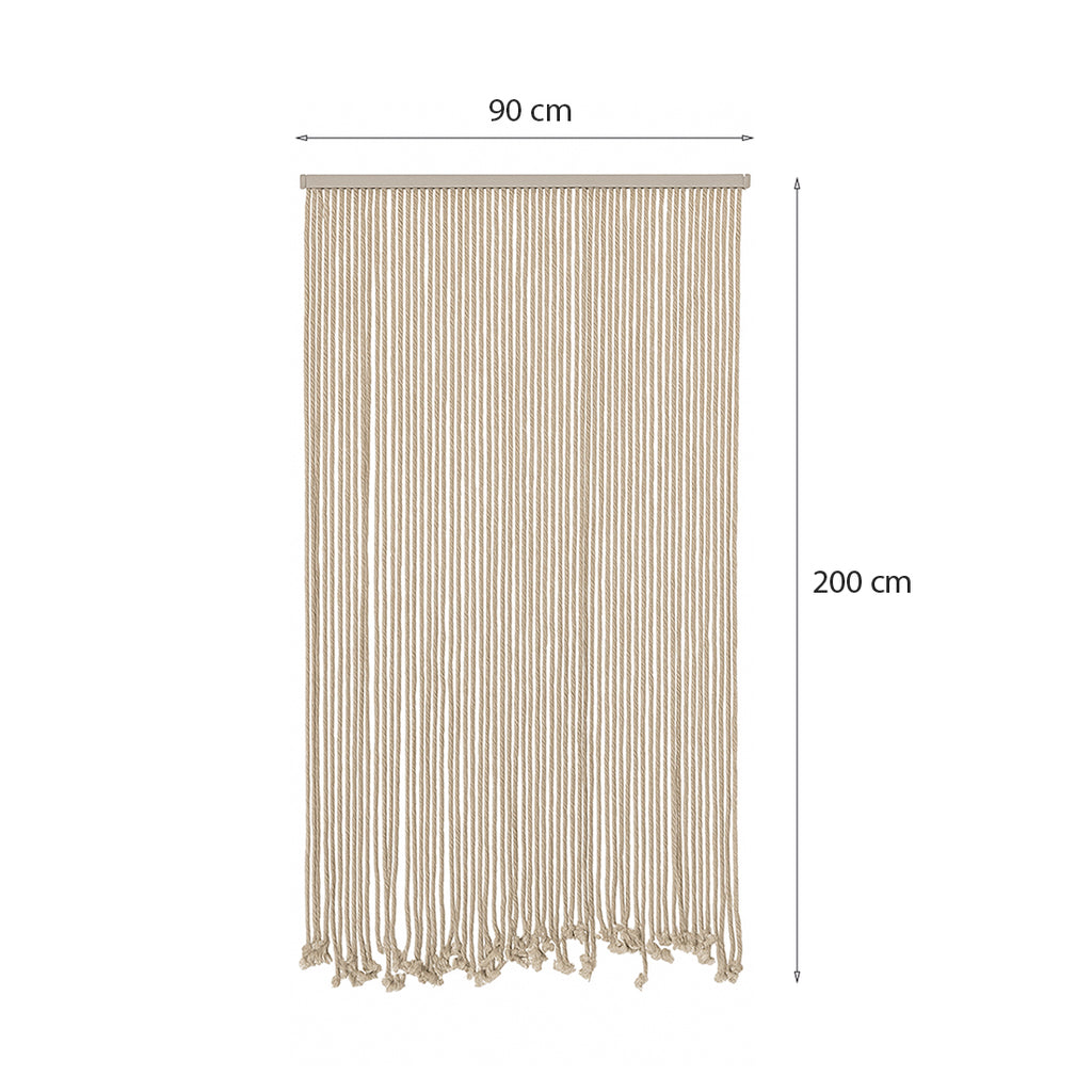 Cortina de Algodón para Puerta 90x200 cm