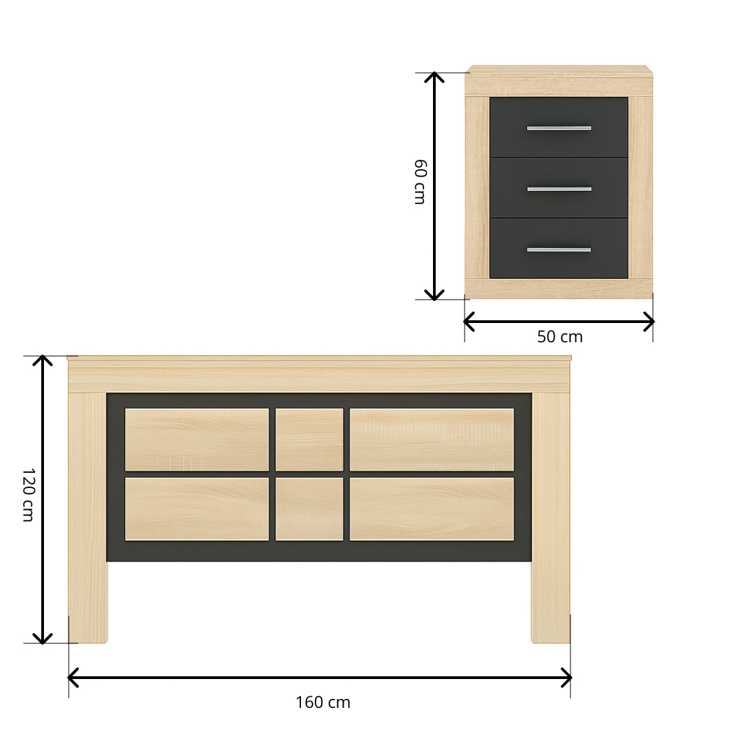 Dormitorio de Matrimonio Lara Grafito