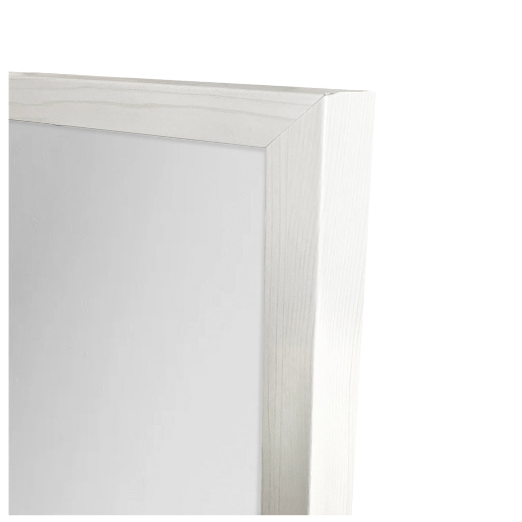 Espejo de Pie de Madera Blanco 120x30 cm