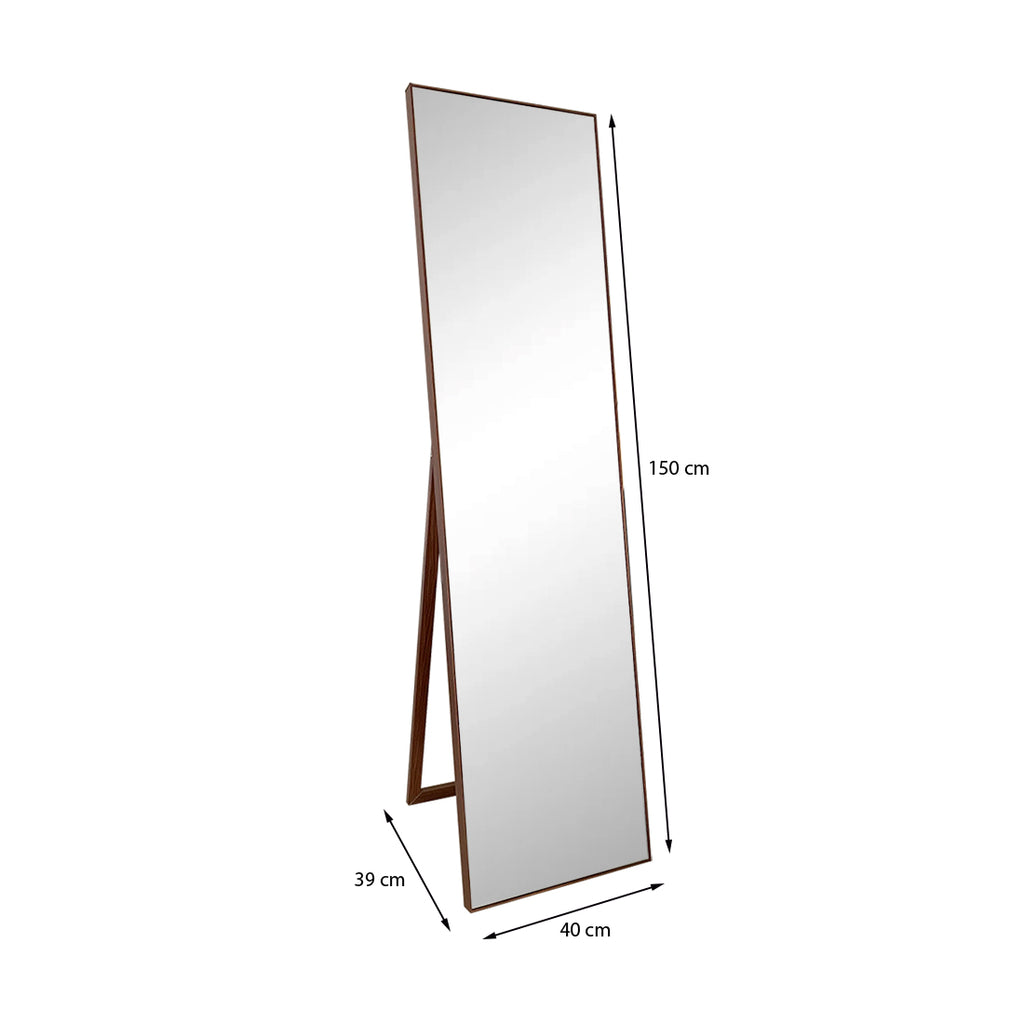 Espejo de Pie de Madera Bali, Nogal 40x150x2,9 cm