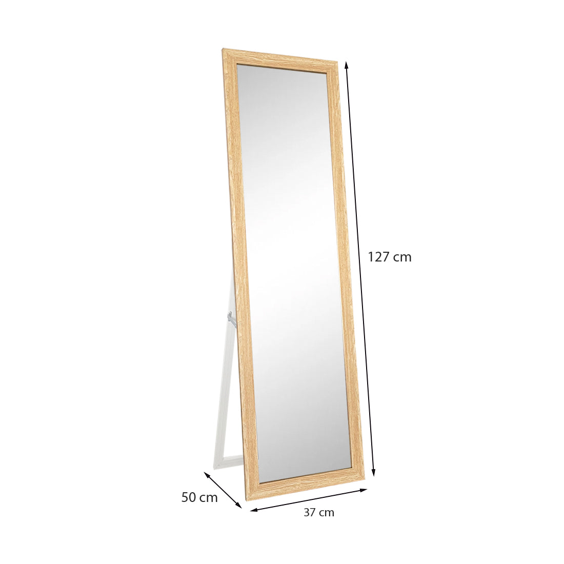 Espejo de Pie de Madera Kurst Natural 120x30 cm