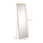 Espejo de Pie de Madera Natural 120x30 cm