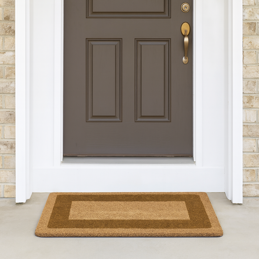 Felpudo de Coco Natural Cenefa Marrón