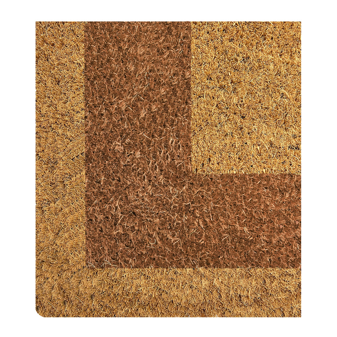 Felpudo de Coco Natural Cenefa Marrón