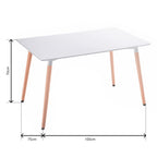 Mesa de Comedor Nórdica de Madera 100x75x70 cm