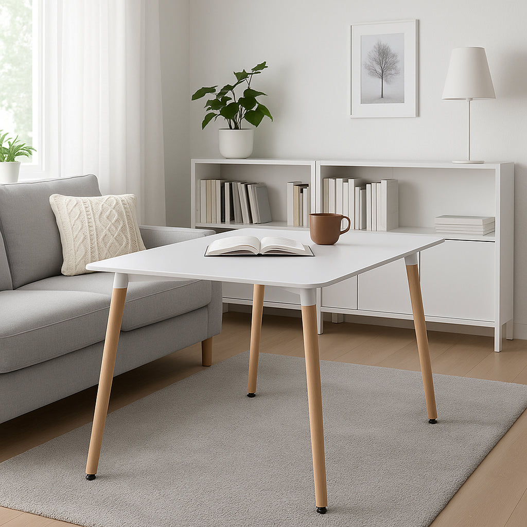 Mesa de Comedor Nórdica de Madera 100x75x70 cm