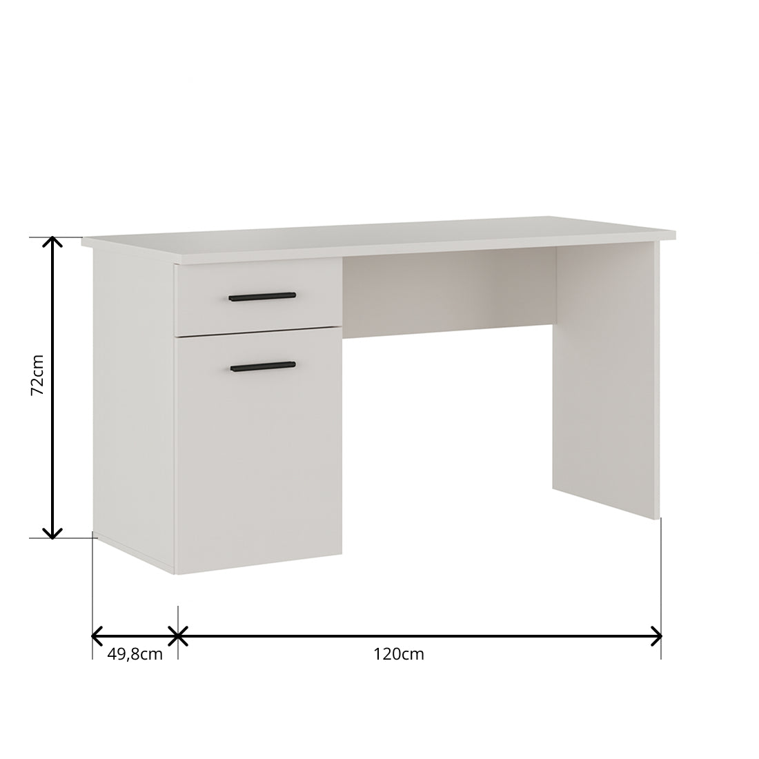 Mesa de Estudio 120x49,5x72 cm Beige