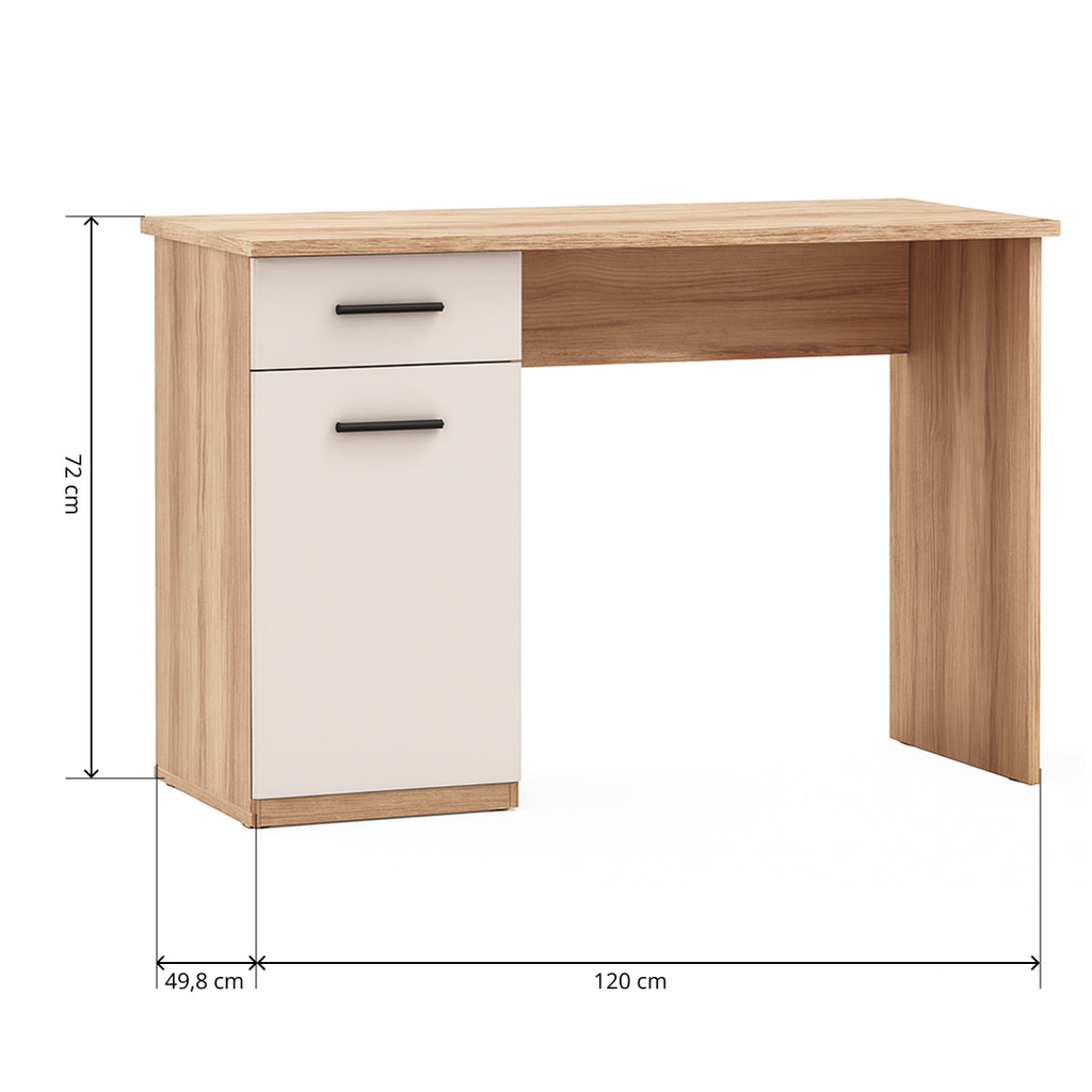 Mesa de Estudio 120x49,5x72 cm Beige/Mauvella