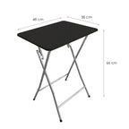 Mesa Multiusos Portátil para Jardín Negro