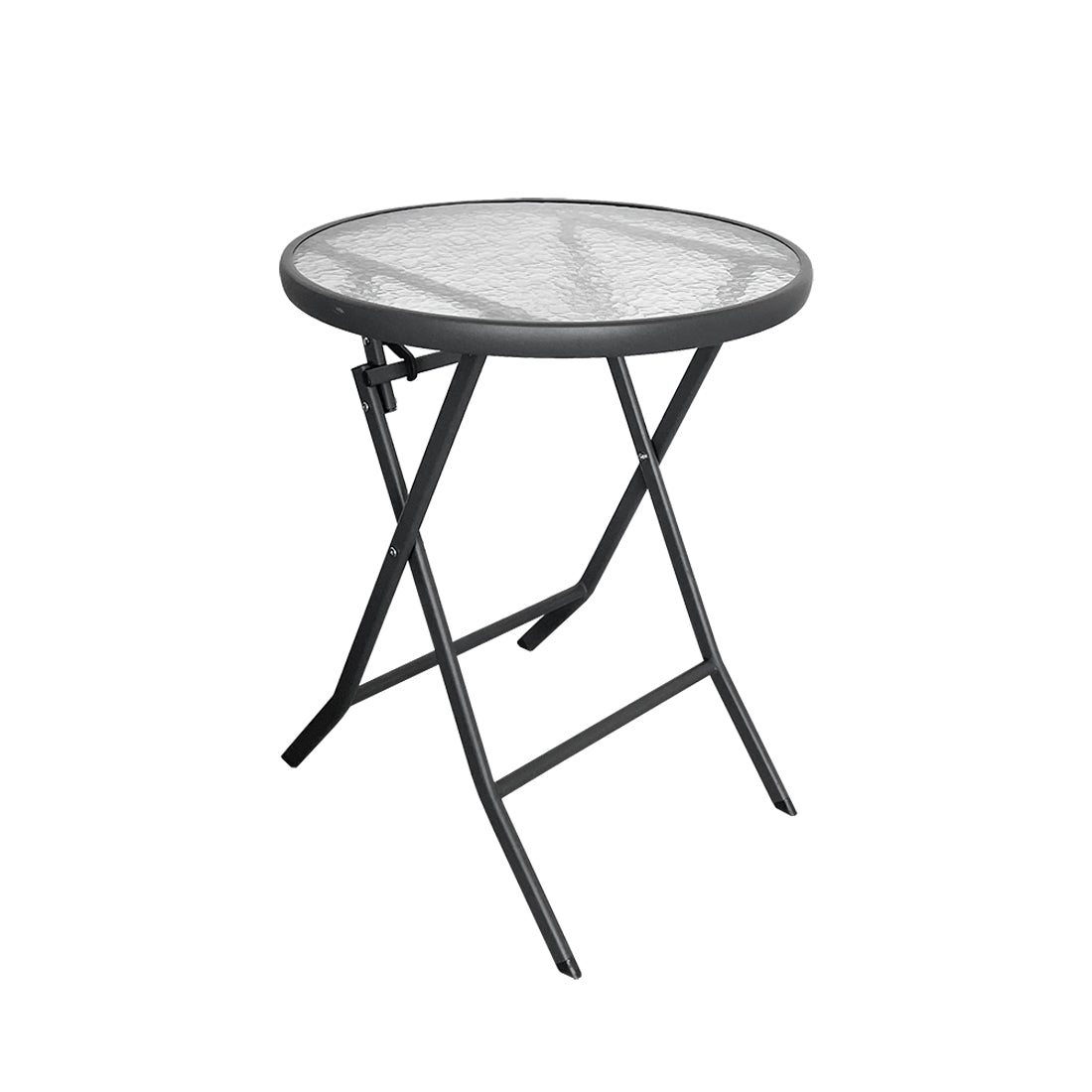 Mesa Plegable de Cristal 60x71 cm Antracita