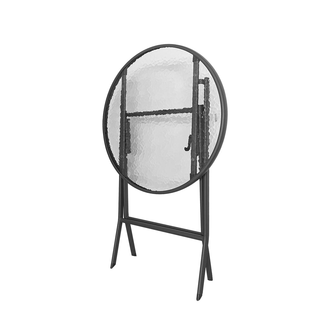 Mesa Plegable de Cristal 60x71 cm Antracita