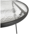 Mesa Plegable de Cristal 60x71 cm Antracita