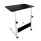 Mesa Ajustable Negra con Ruedas 40x60x65-89 cm