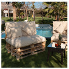 Cojines Desenfundables para Palets Beige