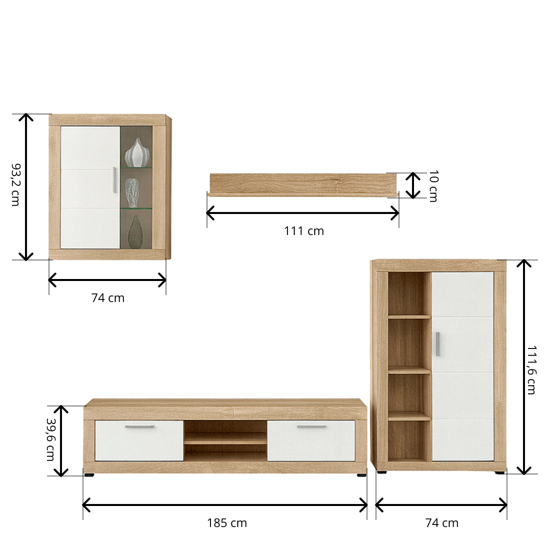 Mueble de Salón Comedor Fiordo Blanco