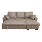 Sofá Cama Chaise Longue con Arcón Corea Cemento