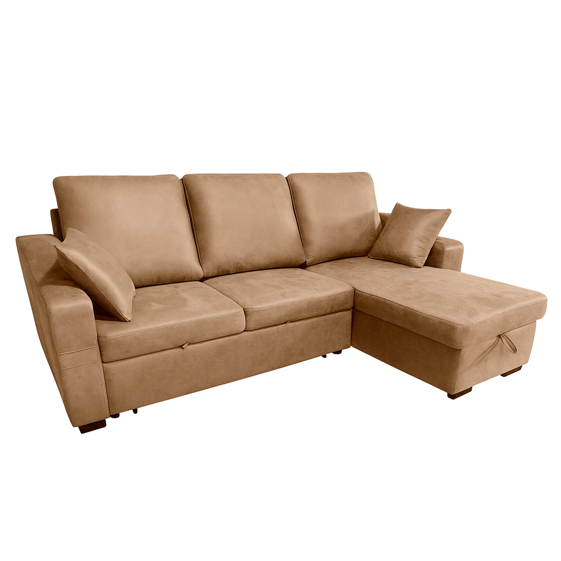 Sofá Cama Chaise Longue con Arcón Corea Piedra