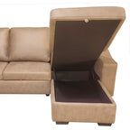 Sofá Cama Chaise Longue con Arcón Corea Piedra