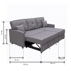 Sofá Cama Dax Chaise Longue Gris
