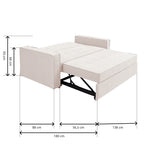 Sofá Cama Clic-Clac Izan 3 Plazas Beige