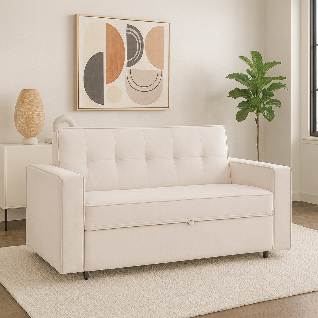 Sofá Cama Clic-Clac Izan 3 Plazas Beige