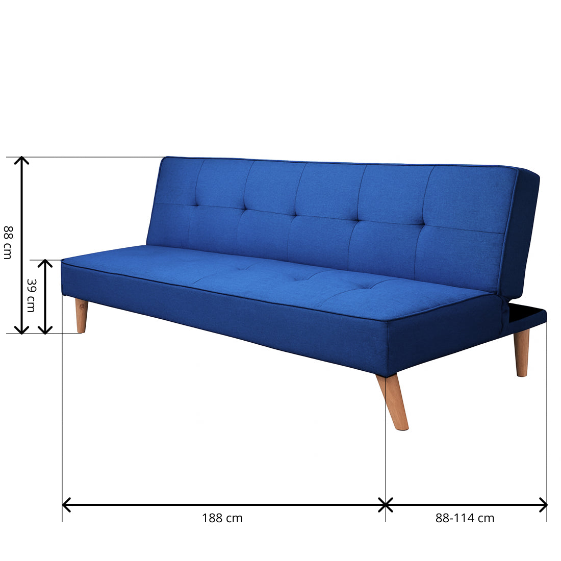 Sofá Cama Clic-Clac Unai Azul Oscuro