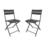 Sillas Plegables de Acero 52x46X81 cm Antracita