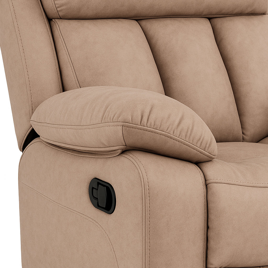 Sillón Relax Madrid Reclinable Manual 1 Plaza Beig