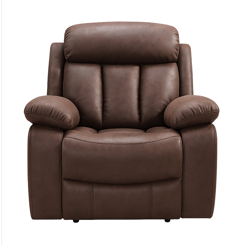 Sillón Relax Madrid Reclinable Manual 1 Plaza Chocolate