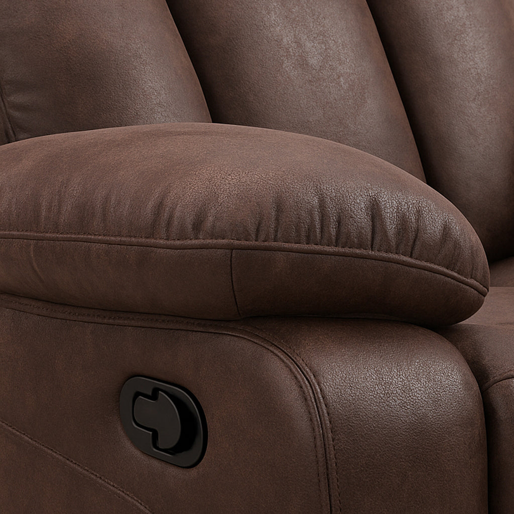 Sillón Relax Madrid Reclinable Manual 1 Plaza Chocolate