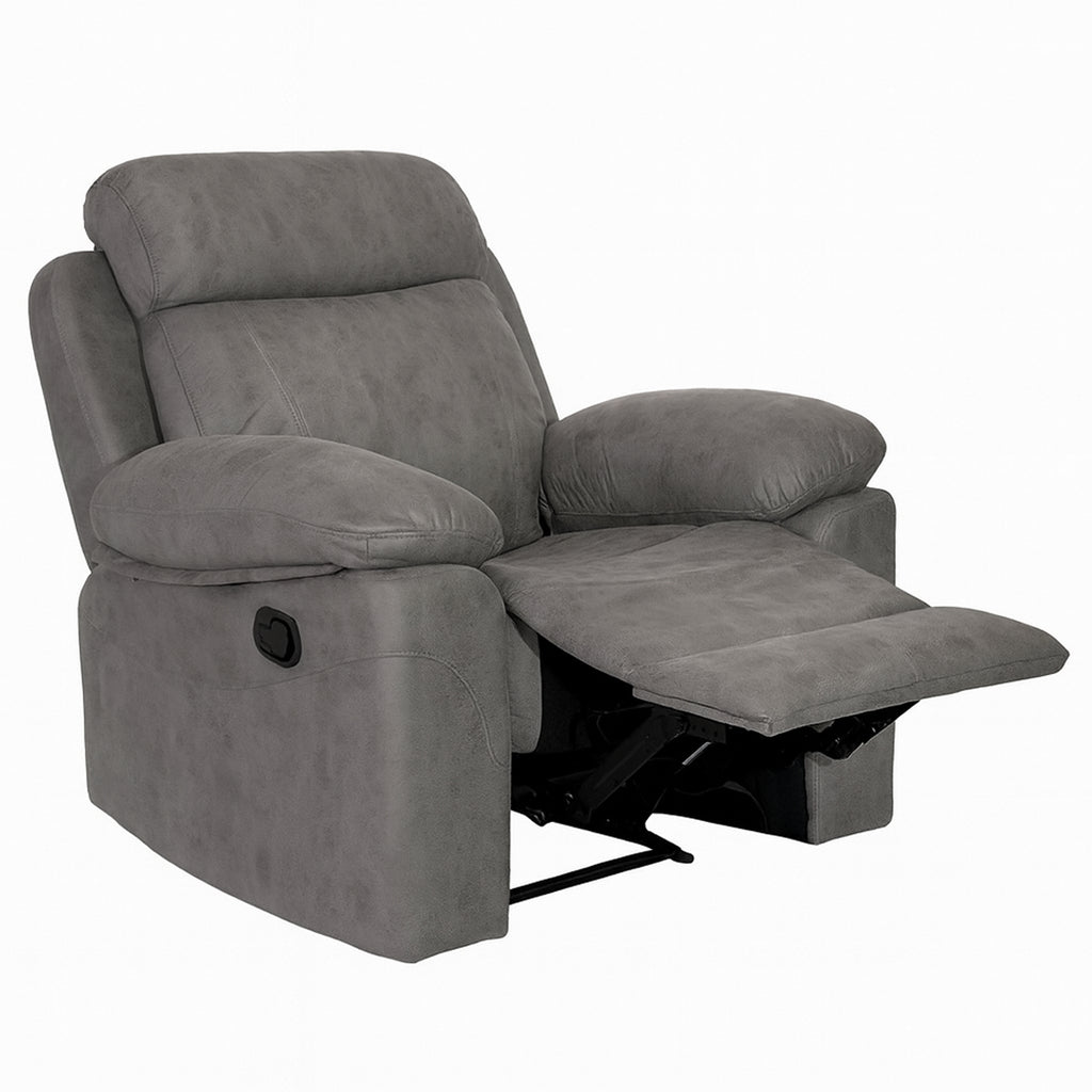 Sillón Relax Manual Menfis con Muelles Ensacados 1 Plaza Cemento