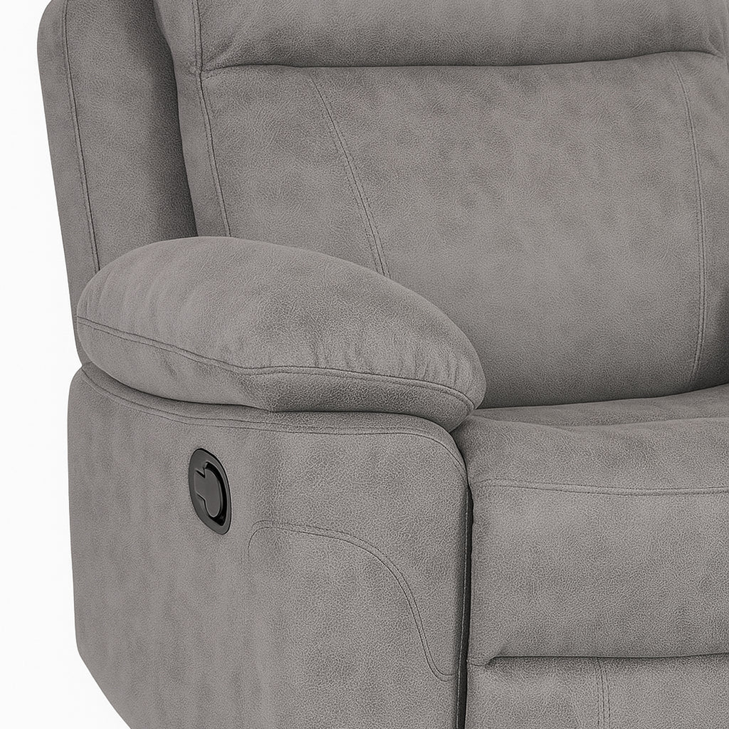 Sillón Relax Manual Menfis con Muelles Ensacados 1 Plaza Cemento