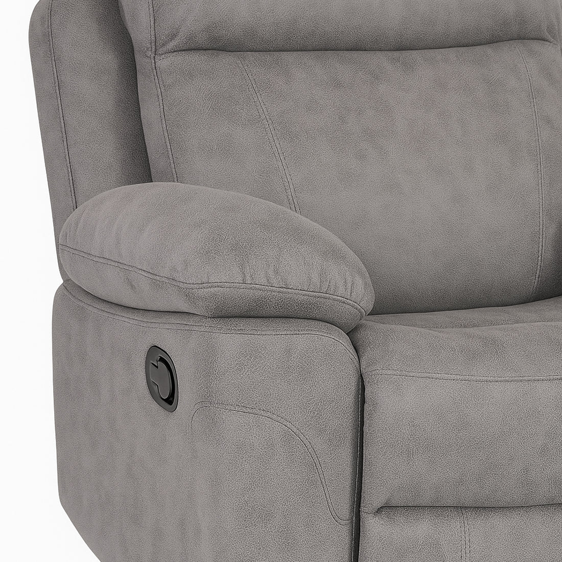 Sillón Relax Manual Menfis con Muelles Ensacados 1 Plaza Cemento