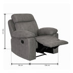 Sillón Relax Manual Menfis con Muelles Ensacados 1 Plaza Cemento