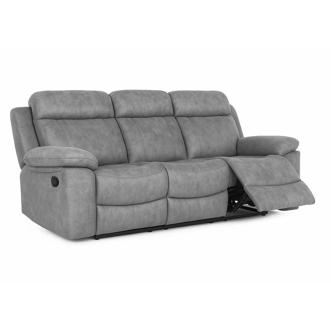 Sofá Relax Manual Menfis con Muelles Ensacados 3 Plazas Cemento