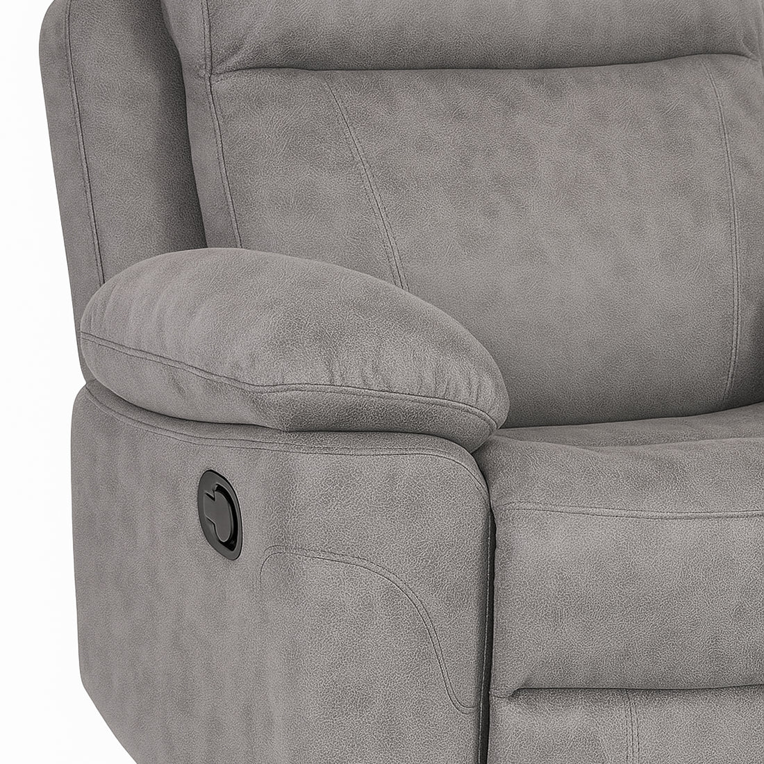 Sofá Relax Manual Menfis con Muelles Ensacados 3 Plazas Cemento