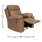 Sillón Relax Manual Menfis con Muelles Ensacados 1 Plaza Piedra