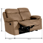 Sofá Relax Manual Menfis con Muelles Ensacados 2 Plazas Piedra