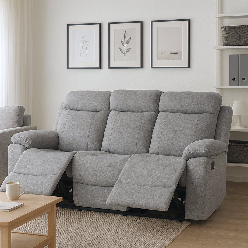 Sofá Manual Olimpo 3 Plazas Gris