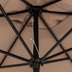 Sombrilla Rectangular de Jardín Anti UV 2x3 M Topo